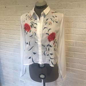Embroidered Floral Top - BUFFALO by David Bitton